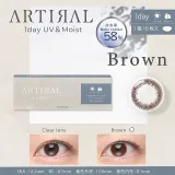 ARTIRAL 아티랄UV모이스트 58 1day 브라운(1박스 10개들이) 썸네일 1