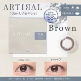 ARTIRAL 아티랄UV모이스트 58 1day 브라운(1박스 30개들이) 썸네일 1