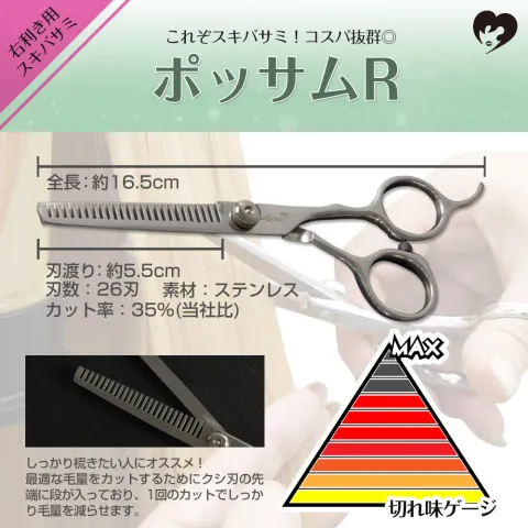 ASSISTWIG 틴닝가위 폿섬R(오른손잡이용) - ASSISTWIG 일본 컬러렌즈