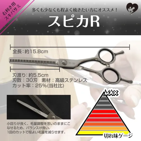 ASSISTWIG 틴닝가위 스피카R(오른손잡이용) - ASSISTWIG 일본 컬러렌즈