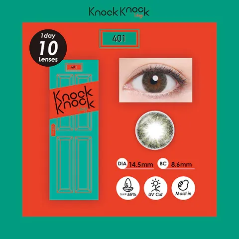 Knock knock 원데이 401그린 (1박스 10개들이) - KNOCK KNOCK 일본 컬러렌즈