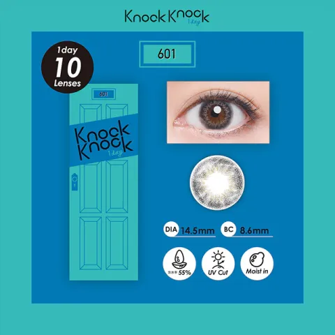 Knock knock 원데이 601그레이 (1박스 10개들이) - KNOCK KNOCK 일본 컬러렌즈
