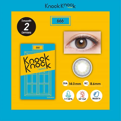 Knock knock 원먼스 666블루(1박스 2개들이) - KNOCK KNOCK 일본 컬러렌즈