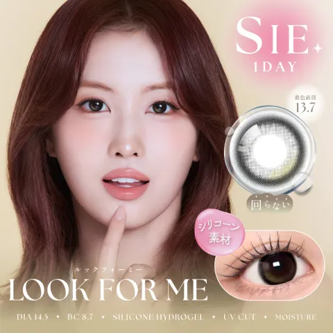 SIE 씨 실리콘하이드로겔 1day 룩포미(1박스 10개들이) (SIE) 그레이 컬러렌즈