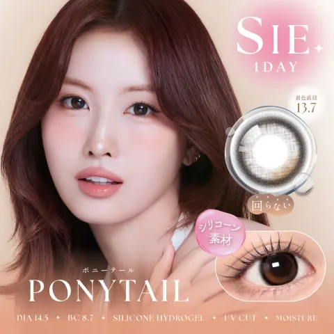 SIE 씨 실리콘하이드로겔 1day 포니테일(1박스 10개들이) (SIE) 그레이 컬러렌즈