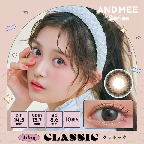 ANGELCOLOR 앤드미원데이 1day 클래식(1박스 10개들이) 일본 컬러렌즈