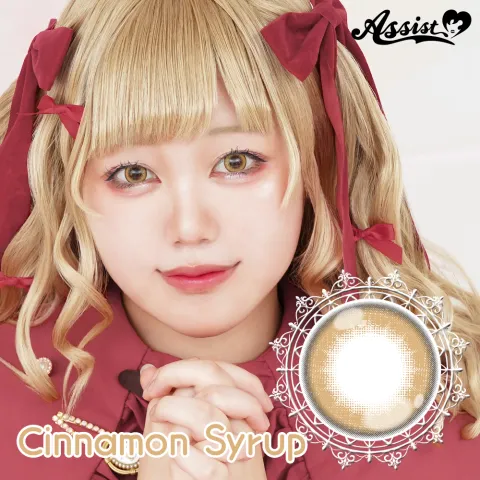 Assist ChouChou 어시스트슈슈 팝필라시럽원데이 1day 20 시나몬시럽(1박스 6개들이) (ASSIST CHOUCHOU) 브라운 컬러렌즈