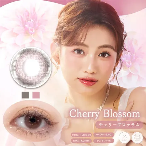 Diya 다이아 Bloom UV MOIST 1Day 체리블로썸(1박스 10개들이) 일본 컬러렌즈