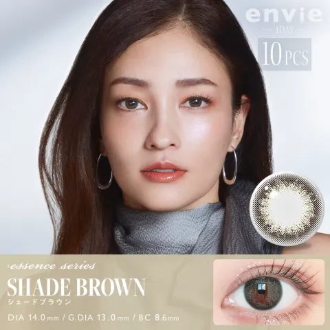 envie 엔비 원데이 셰이드브라운(1박스 10개들이) - ENVIE 일본 컬러렌즈