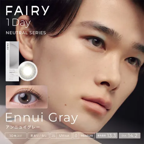 FAIRY 페어리 1DAY NEUTRAL 앙뉘그레이(1박스 10개들이) 일본 컬러렌즈