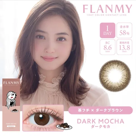 FLANMY 프랑미 1DAY 다크모카(1박스 10개들이) 일본 컬러렌즈