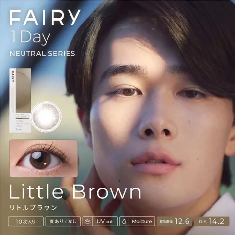 FAIRY 페어리 1Day NEUTRAL 리틀브라운(1박스 10개들이) 일본 컬러렌즈