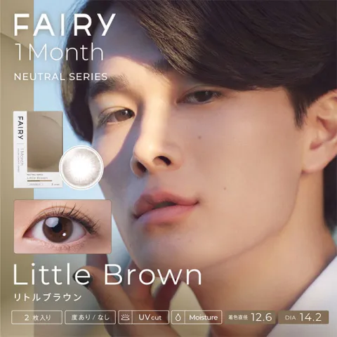 FAIRY 페어리 1Month NEUTRAL 리틀브라운(1박스 2개들이) 일본 컬러렌즈