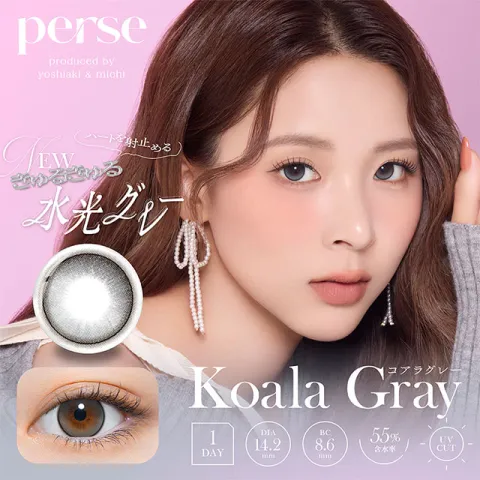 Perse 원데이 코알라그레이(1박스 10개들이) 일본 컬러렌즈