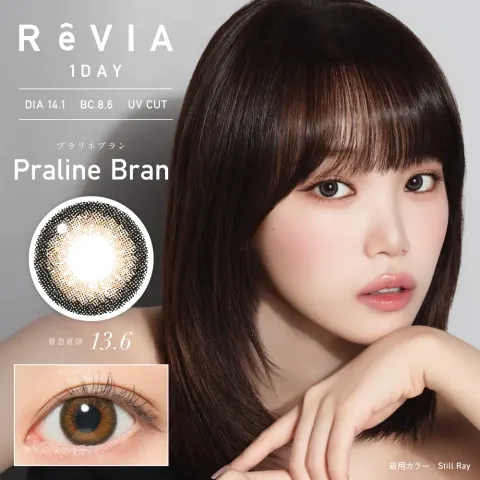 REVIA 레비아 원데이(컬러) 프랄리네브랜(1박스 10개들이) - REVIA 일본 컬러렌즈