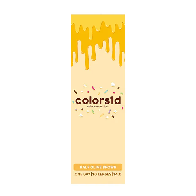 COLORS 컬러즈 원데이 1DAY 하프올리브브라운(1박스 10개들이) (COLORS) 제품 4번째 사진