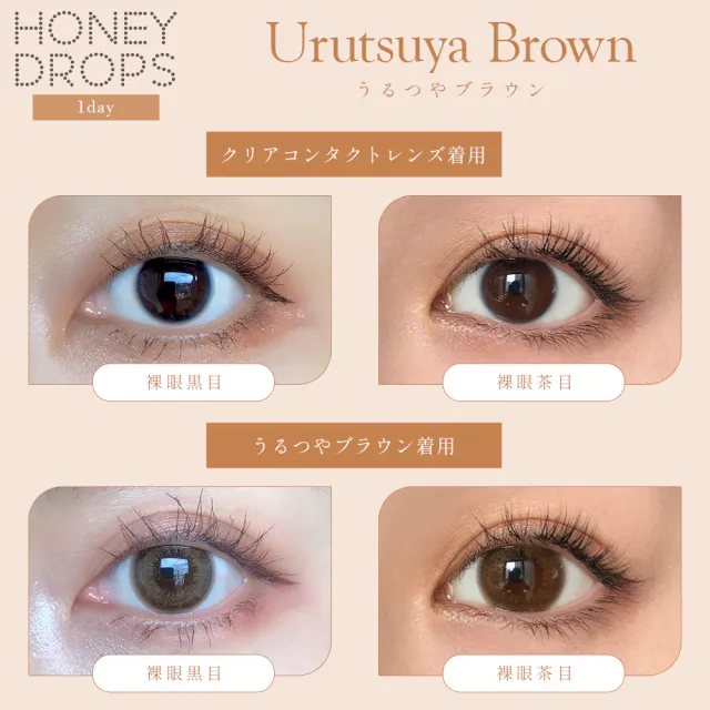 Honey drops 원데이 15.0mm 우르츠야브라운(1박스 10개들이) (HONEYDROP) 제품 2번째 사진