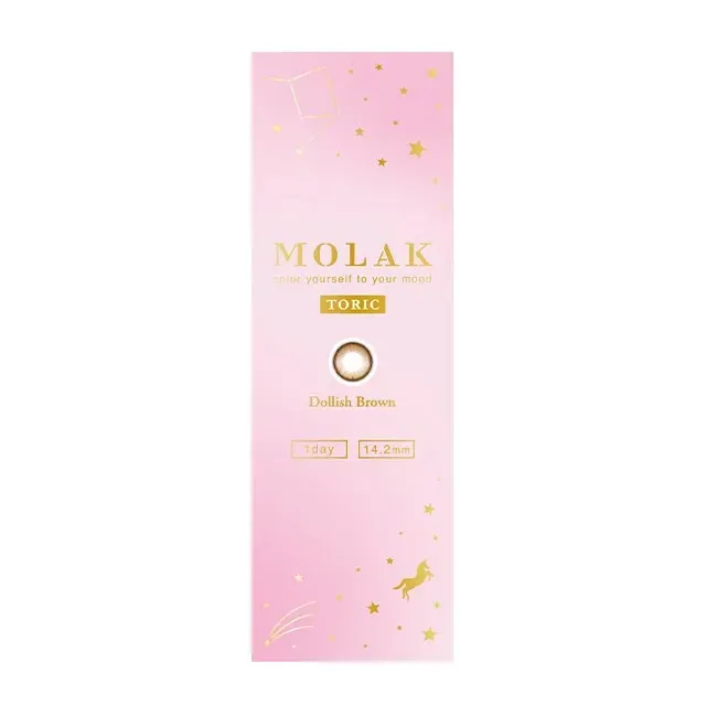[난시용]MOLAK 모라쿠 토릭 원데이 돌리쉬브라운 CYL-1.25(1박스 10개들이) (MOLAK) 제품 4번째 사진