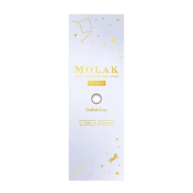 [난시용]MOLAK 모라쿠 토릭 원데이 돌리쉬그레이 CYL-0.75(1박스 10개들이) (MOLAK) 제품 4번째 사진