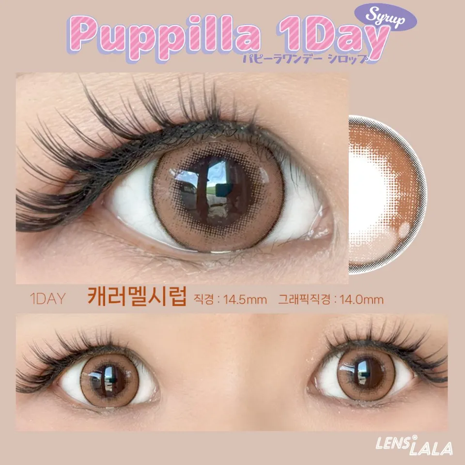 팝필라시럽원데이 캐러멜시럽 컬러 렌즈