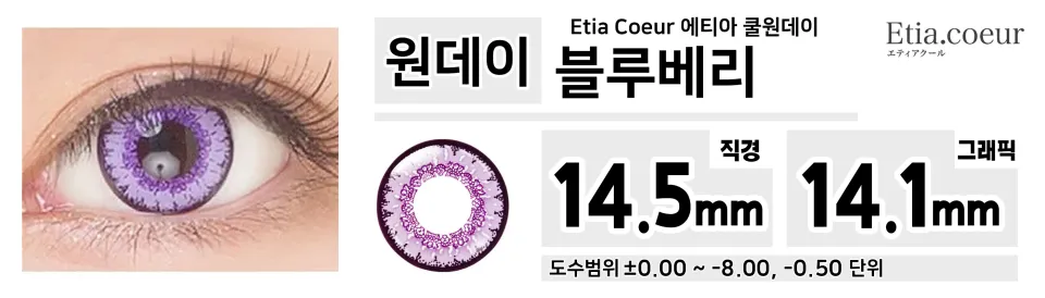 Etia Coeur 에티아 쿨원데이 1Day 블루베리