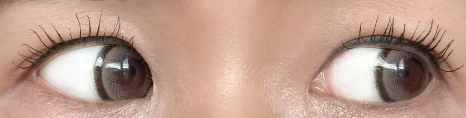 Honey Kiss 원데이 / 원먼스 15.0mm 츄룽캔디초코그레이 렌즈착용 이미지