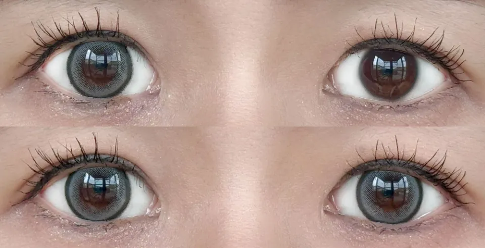 Honey Kiss 원데이 / 원먼스 14.5mm 츄룽캣그레이 렌즈착용 이미지