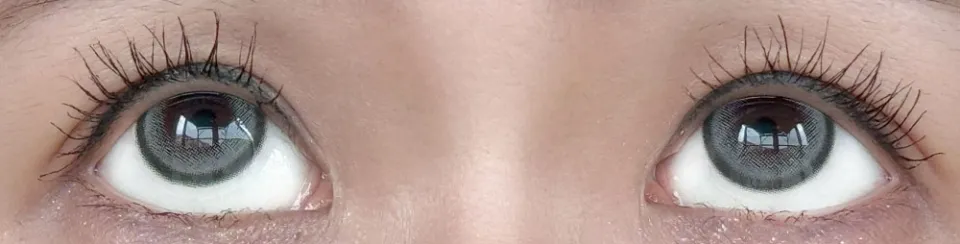 Honey Kiss 원데이 / 원먼스 14.5mm 츄룽캣그레이 렌즈착용 이미지