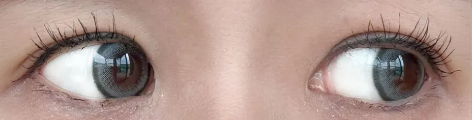 Honey Kiss 원데이 / 원먼스 14.5mm 츄룽캣그레이 렌즈착용 이미지