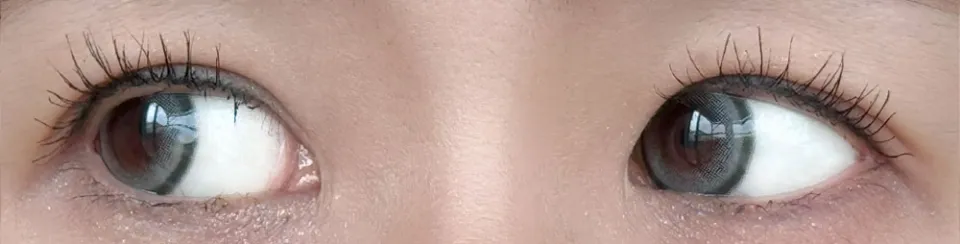 Honey Kiss 원데이 / 원먼스 14.5mm 츄룽캣그레이 렌즈착용 이미지