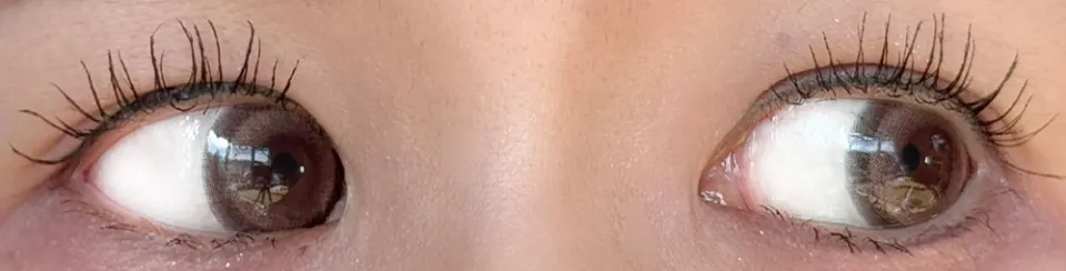 Honey Kiss 원데이 / 원먼스 15.0mm 츄룽캔디초코그레이 렌즈착용 이미지
