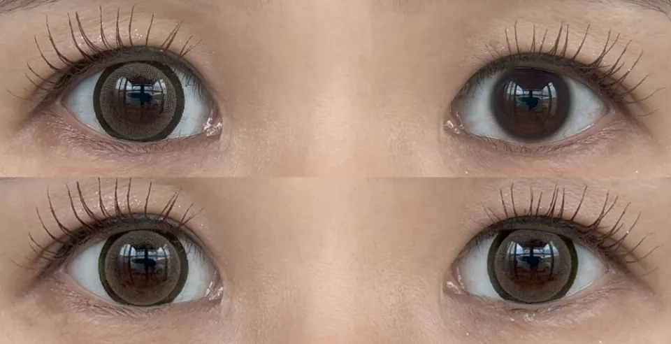 Honey Kiss 원데이 14.5mm 츄룽베이지 착용 이미지