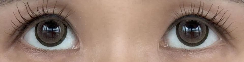 Honey Kiss 원데이 14.5mm 츄룽베이지 착용 이미지