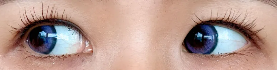 Honey Kiss 원데이 14.5mm 츄룽미스트퍼플 착용 이미지