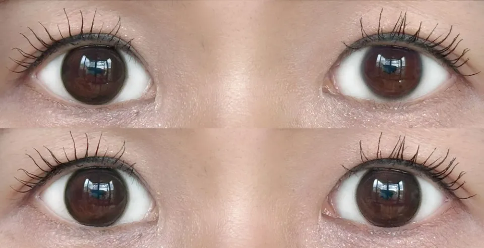 1day Refrear 실리콘하이드로겔 a-eye 에이아이 드립블랙 렌즈착용 이미지