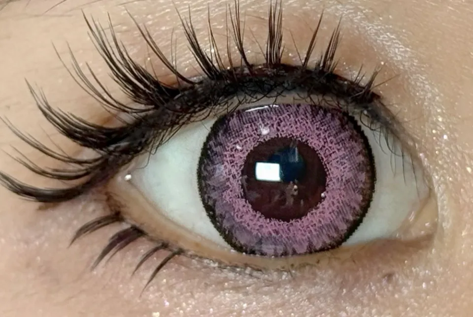  Teamo 티아모 원데이 고발색타입 14.2mm 라피스실버 렌즈착용이미지