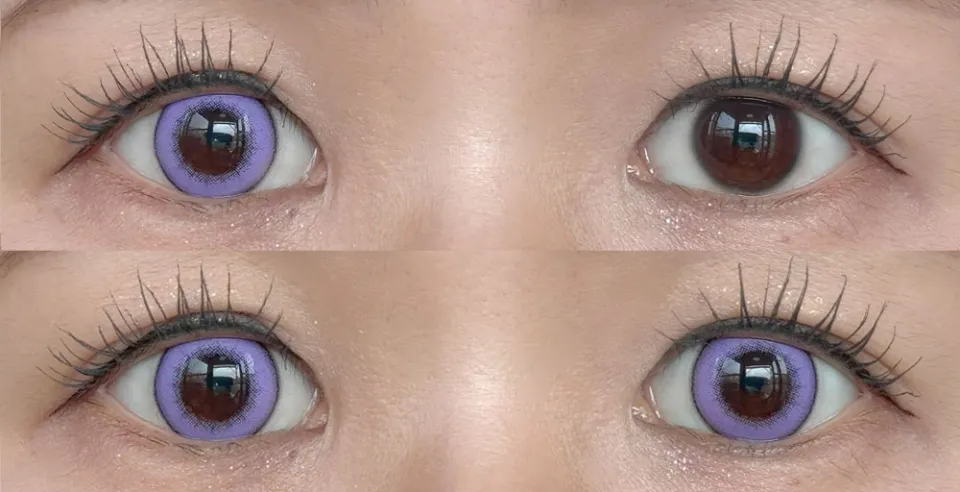 Assist ChouChou 어시스트슈슈 팝필라시럽원데이 1day 22 그레이프시럽 렌즈착용 이미지