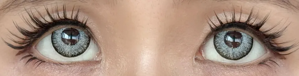 Teamo 티아모 원데이 고발색타입 14.2mm 시엘블루 렌즈착용 이미지