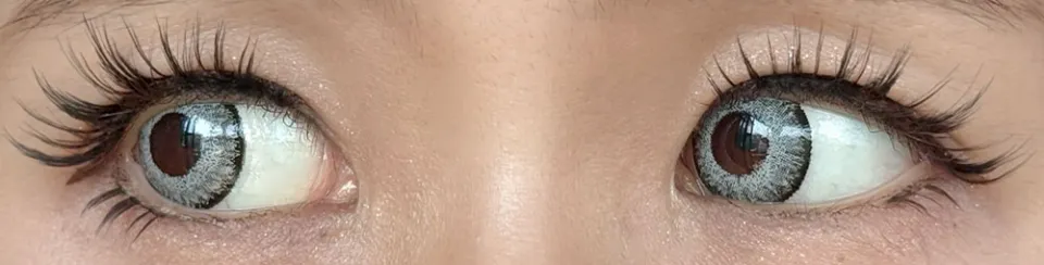 Teamo 티아모 원데이 고발색타입 14.2mm 시엘블루 렌즈착용 이미지