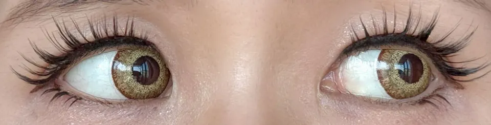 Teamo 티아모 원데이 고발색타입 14.2mm 루시오옐로우 렌즈착용 이미지
