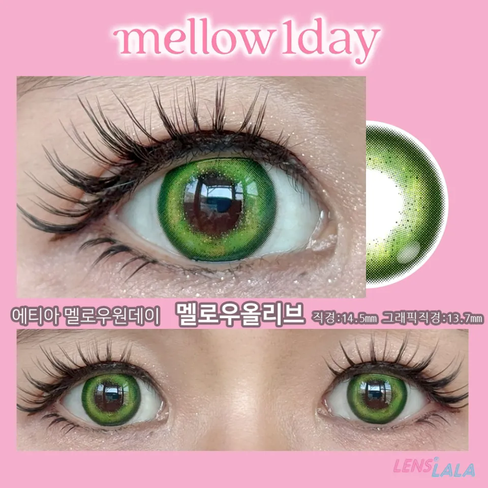 Etia Mellow 에티아 멜로우원데이 1Day 멜로우올리브 컬러 렌즈