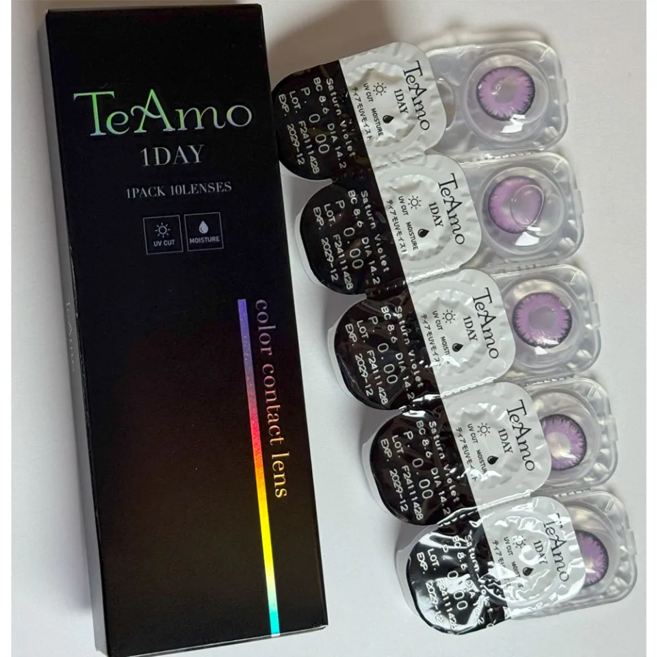 Teamo 티아모 원데이 고발색타입 14.2mm 새턴바이올렛 박스 이미지
