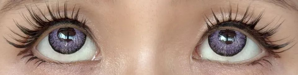 Teamo 티아모 원데이 고발색타입 14.2mm 새턴바이올렛 렌즈착용 이미지