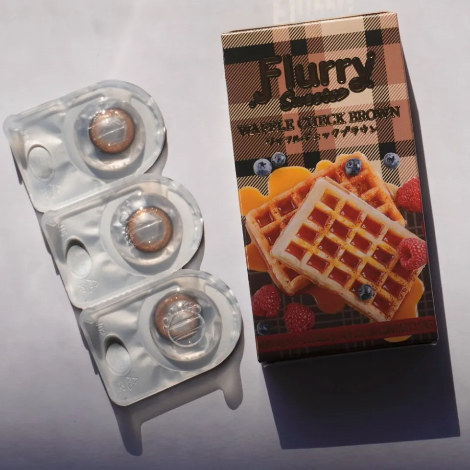 Flurry 플러리먼슬리 1month 와플체크브라운 이미지